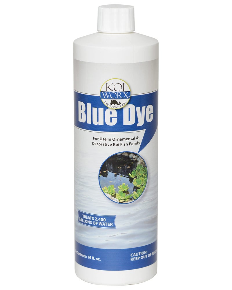 Koi Worx KoiWorx Blue Dye - Ornamental and Decorative Pond Dye, Water Features and Fountains, Safe for Koi - 16oz - Image 1