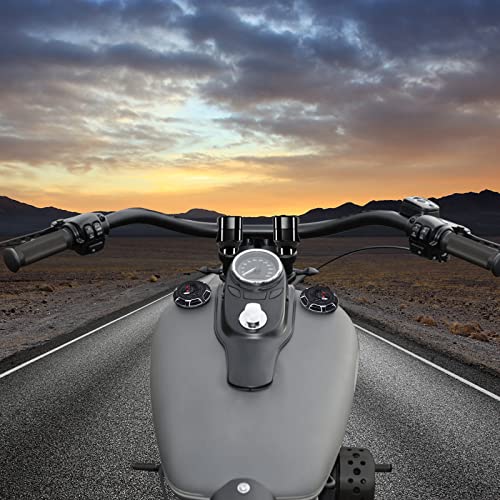Hutexico Motorcycle Pullback Handlebar Riser for Harley, Hutexico One-Piece 4 inch Handlebar Risers Universal for 1 inch Handlebar Dyna Sportster 883 Softail Shadow 750 Vulcan 900 V-Star Bouledvard - Image 2