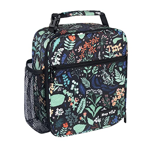 Hap Tim Insulated Lunch Bag Women Reusable Lunch Box for Women Men Adluts Lunchbox for Office Work Portable Lunchbag Black Floral18654BF - Image 1