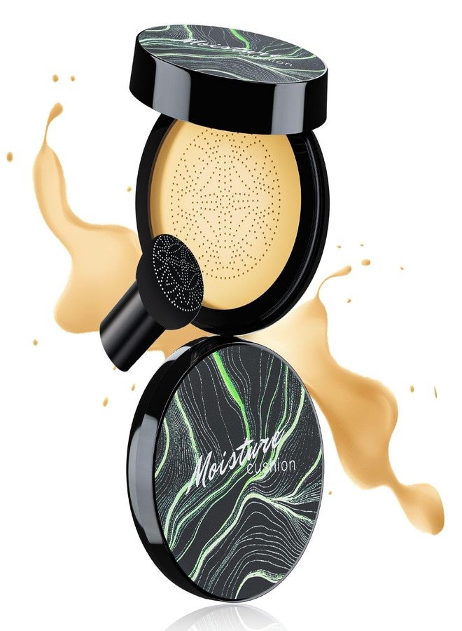 OETUIOW Mushroom Head Air Cushion CC Cream Foundation Full Coverage Moisturizing Oil Control Waterproof Long-Lasting Even Skin Tone Natural Cream Foundation for Mature Skin (Buff Beige) - Image 1