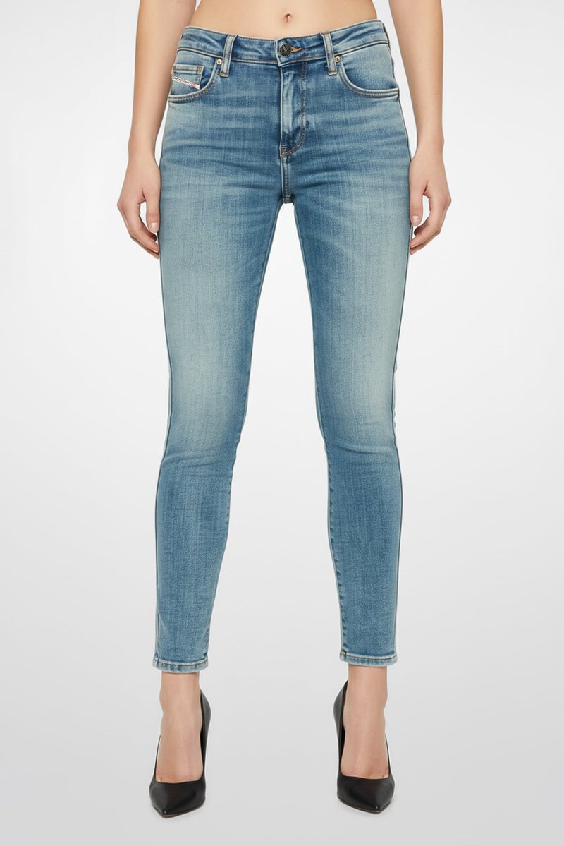 DIESEL Women Skinny Fit 2015 Babhila Washed Stretchable Jeans, Blue - Image 1