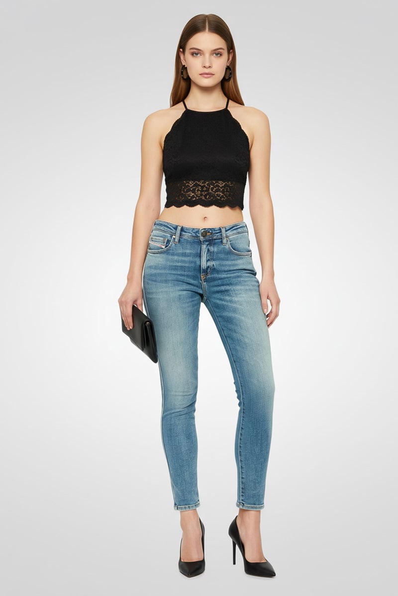 DIESEL Women Skinny Fit 2015 Babhila Washed Stretchable Jeans, Blue - Image 2