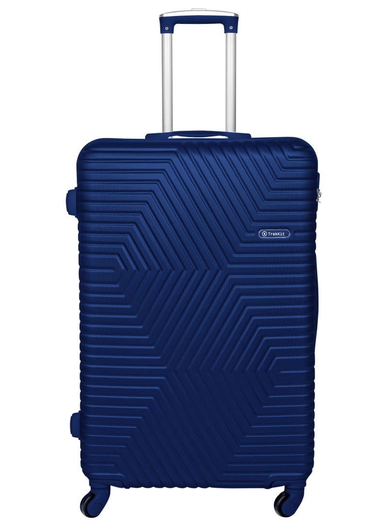 TrekKit Lightweight Checked Suitcase Luggage Trolley - Hardshell Suitcase for 40kg Spinner Luggage for Travel | ABS Material with 4 Spinner Wheels (Admiral Blue, 32 Inches (81 cm)) - Image 1