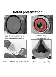SCIENISH SCIENISH Reusable Respirator Half Facepiece 6200 Gas Ma-sk Breathing Protection Respirators with Safety Goggles for Painting Organic Vapor Welding Polishing Woodworking and Other Work Protection  - Image 4