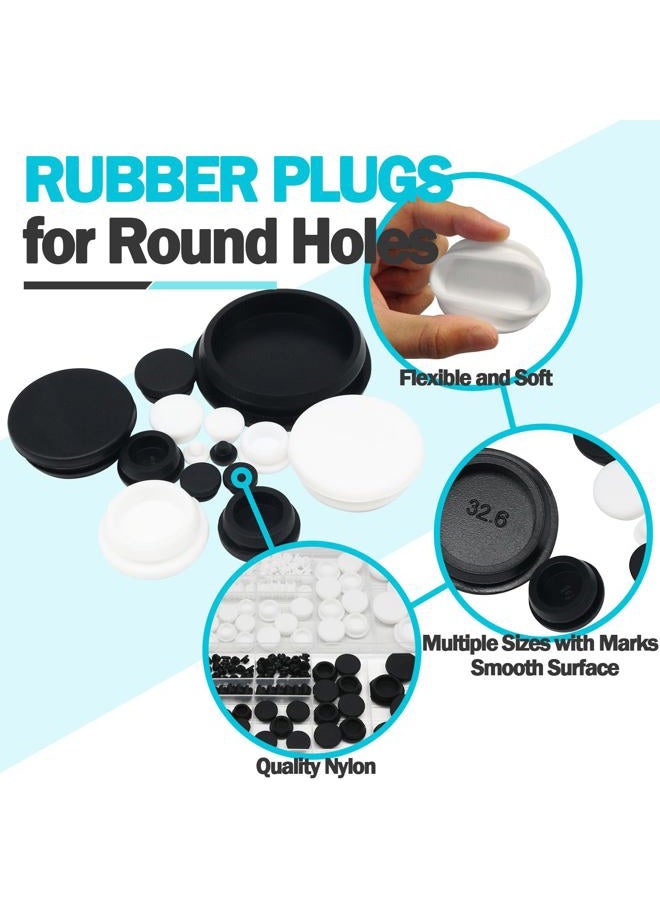 Tugermoola 77PCS 7 Sizes Silicone Plug Rubber Plugs for Holes Assorted Sizes 1/5" 1/4" 3/8" 1/2" 5/8" 3/4" 1" Hole Plug White - Image 3