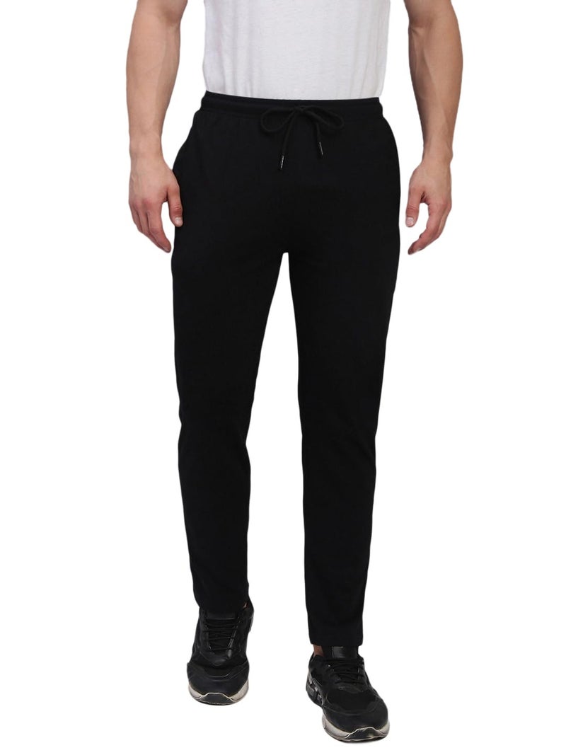 Lux Cozi Solid Regular Fit Cotton Trackpant for Men_COZI_2151_BLK_XL_1PC - Image 1