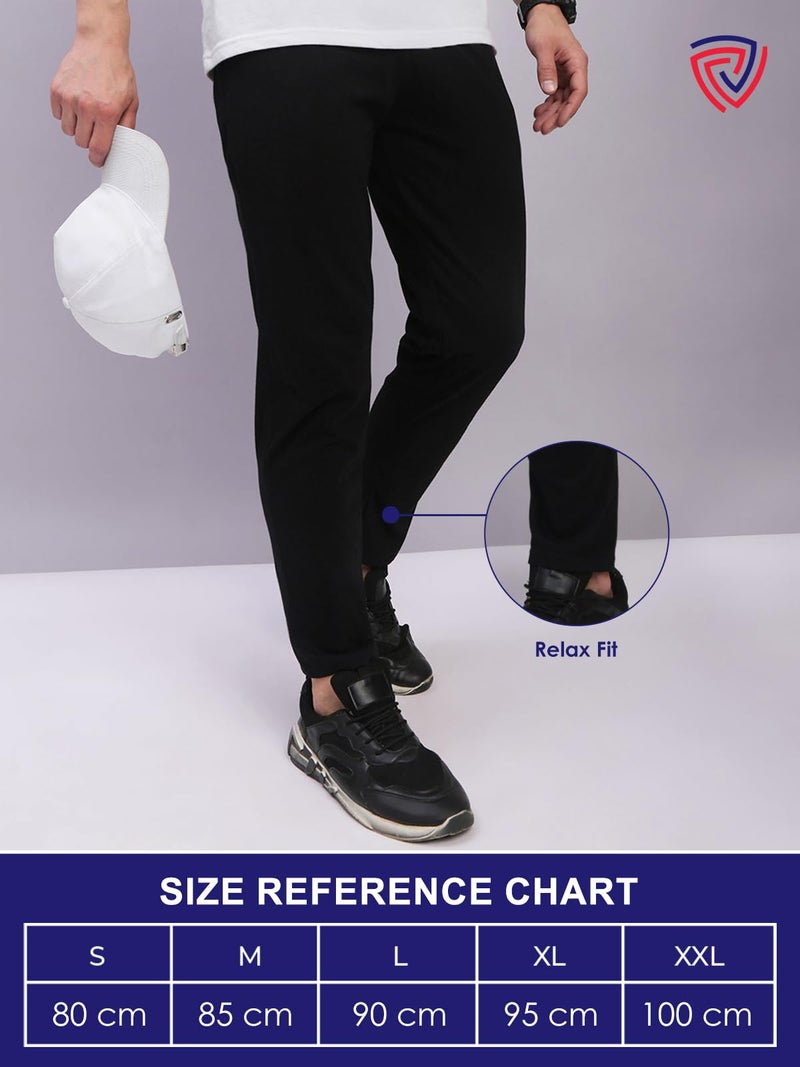 Lux Cozi Solid Regular Fit Cotton Trackpant for Men_COZI_2151_BLK_XL_1PC - Image 2