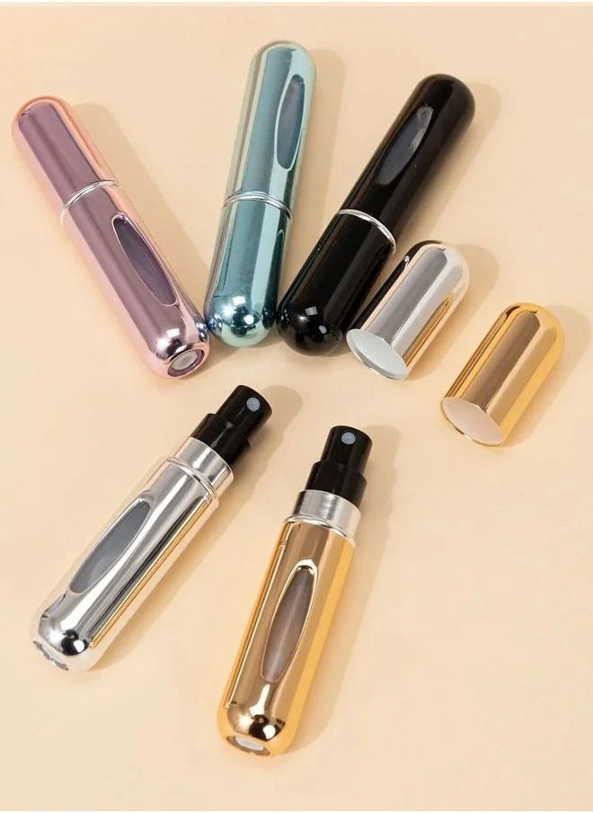 5-Piece Portable Mini Refillable Spray Bottle, Travel Perfume Bottle, Mini Refillable Empty Spray Bottle