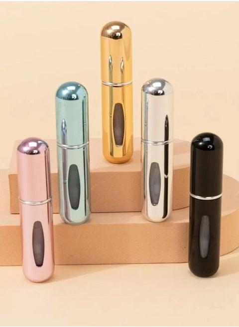 5-Piece Portable Mini Refillable Spray Bottle, Travel Perfume Bottle, Mini Refillable Empty Spray Bottle