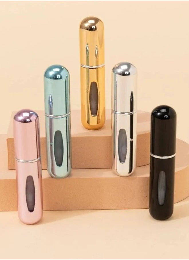 5-Piece Portable Mini Refillable Spray Bottle, Travel Perfume Bottle, Mini Refillable Empty Spray Bottle