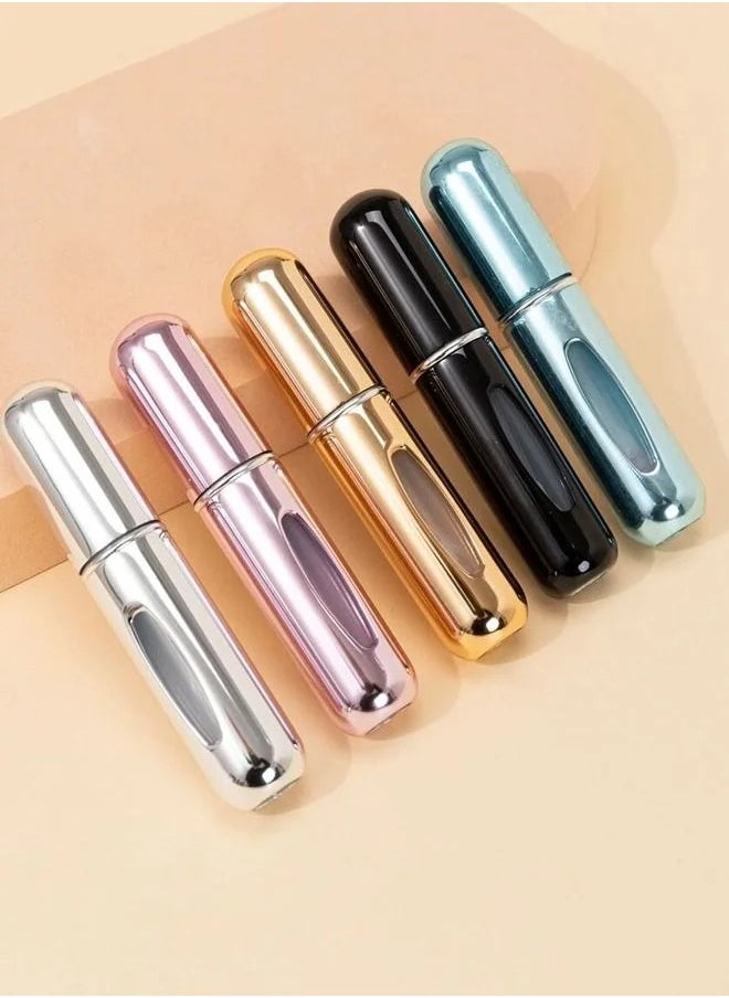 5-Piece Portable Mini Refillable Spray Bottle, Travel Perfume Bottle, Mini Refillable Empty Spray Bottle