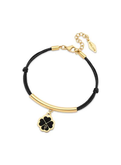 بوليس Flora Gold Plated Ladies Bracelet With Clover Charms 170+35MMPEJLB0003204