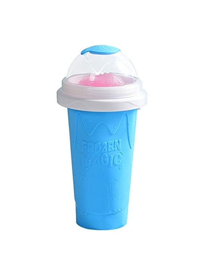 Frozen Magic Slushie Maker Cup, Magic Quick Freeze Smoothie Cup, Cooling Cup, 2-Layer Slushie Maker Cup, Homemade Milk Shake Ice Cream Maker (Blue) - Image 3