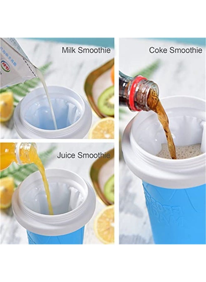 Frozen Magic Slushie Maker Cup, Magic Quick Freeze Smoothie Cup, Cooling Cup, 2-Layer Slushie Maker Cup, Homemade Milk Shake Ice Cream Maker (Blue) - Image 4