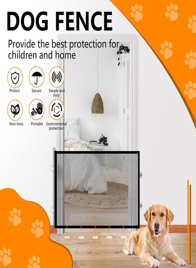 ELOEGO 2 Pack Retractable Pet Gate for Doorways and Stairs, Mesh Gate for Dog, Cat, Indoor & Outdoor Use, One-Hand Operation, Easy Installation, 31" Tall, Expands to 51" Wide - Image 4