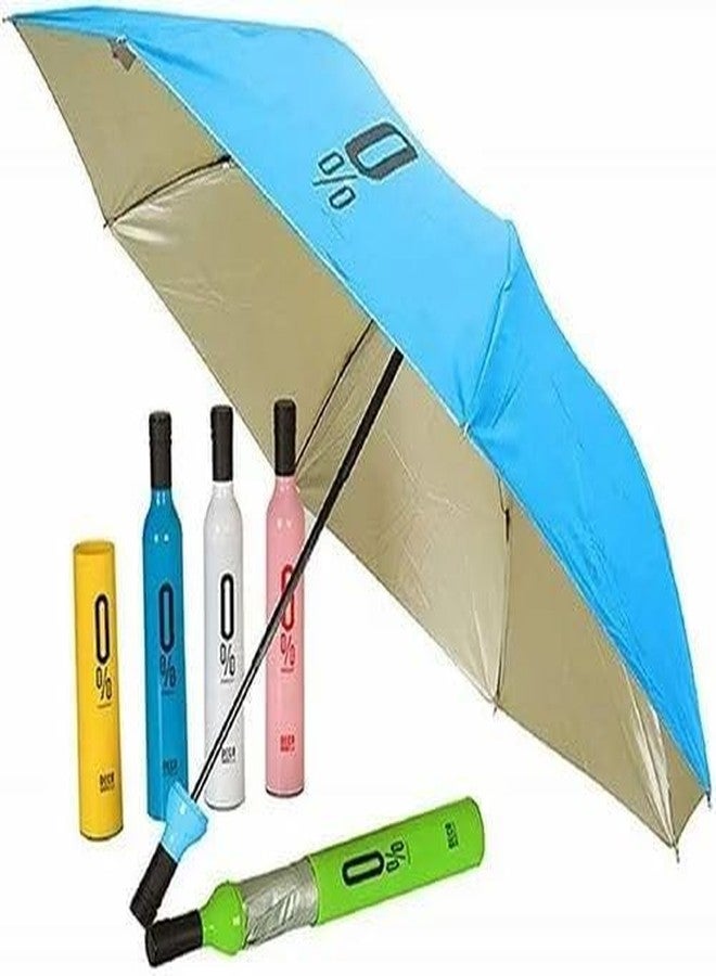 NPB Store Wine Bottle Umbrella Windproof Double Layer Umbrella with Bottle Cover for UV Protection & Rain, for Men, Women, and Kids (Multicolor) - Image 5