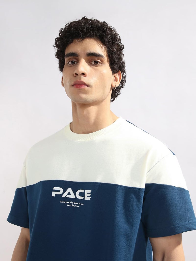 NOBERO Men's Co-ord Set Navy and Cream - Image 5