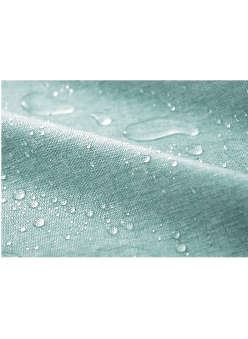 آنا غطاء طاولة مقاوم للماء والزيت وسهل التنظيف بتصميم مُشابه للكتان مع حواف مزخرفة بالدانتيل140*180cm - Image 5