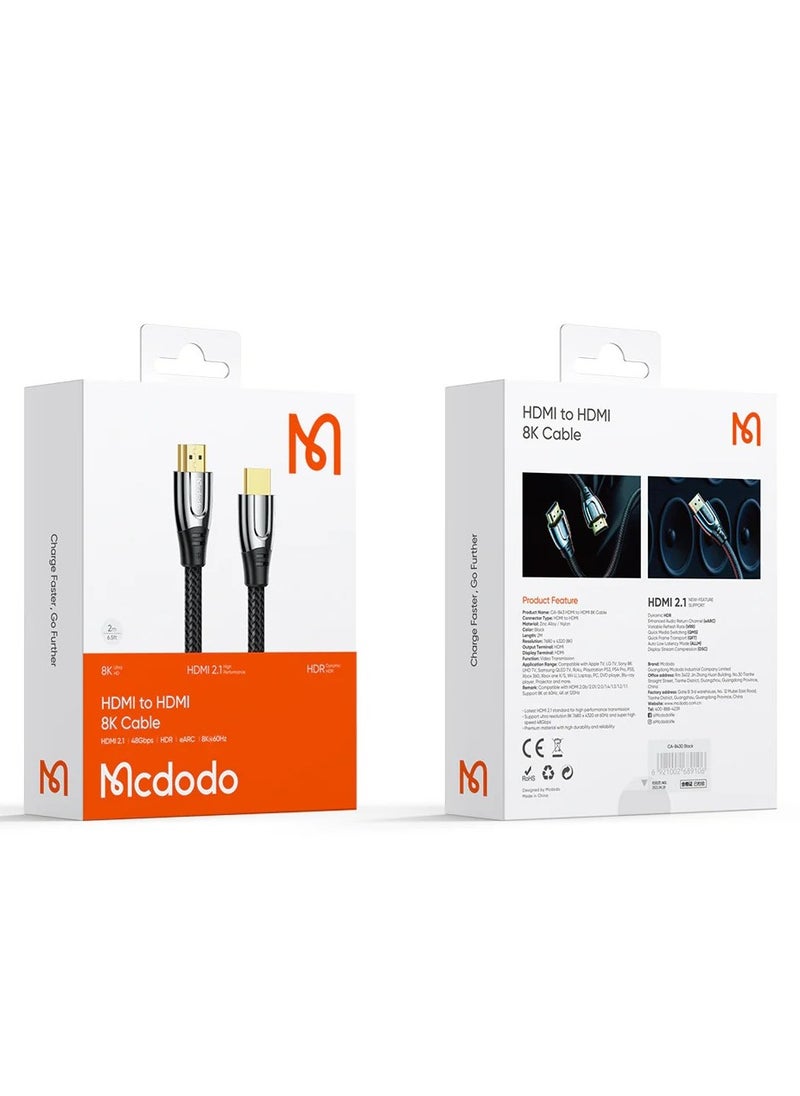 Mcdodo - Cable 8K HDMI to HDMI 2.1 2m - Image 1