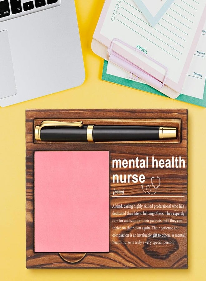 CWGOTC Mental Health Nurse Gifts, Wooden Self-Stick Note Pad Holders, Appreciation Gifts for Mental Health Nurses, Graduation, Birthday, Christmas, and Nurse Week Gifts YCB96 - Image 2