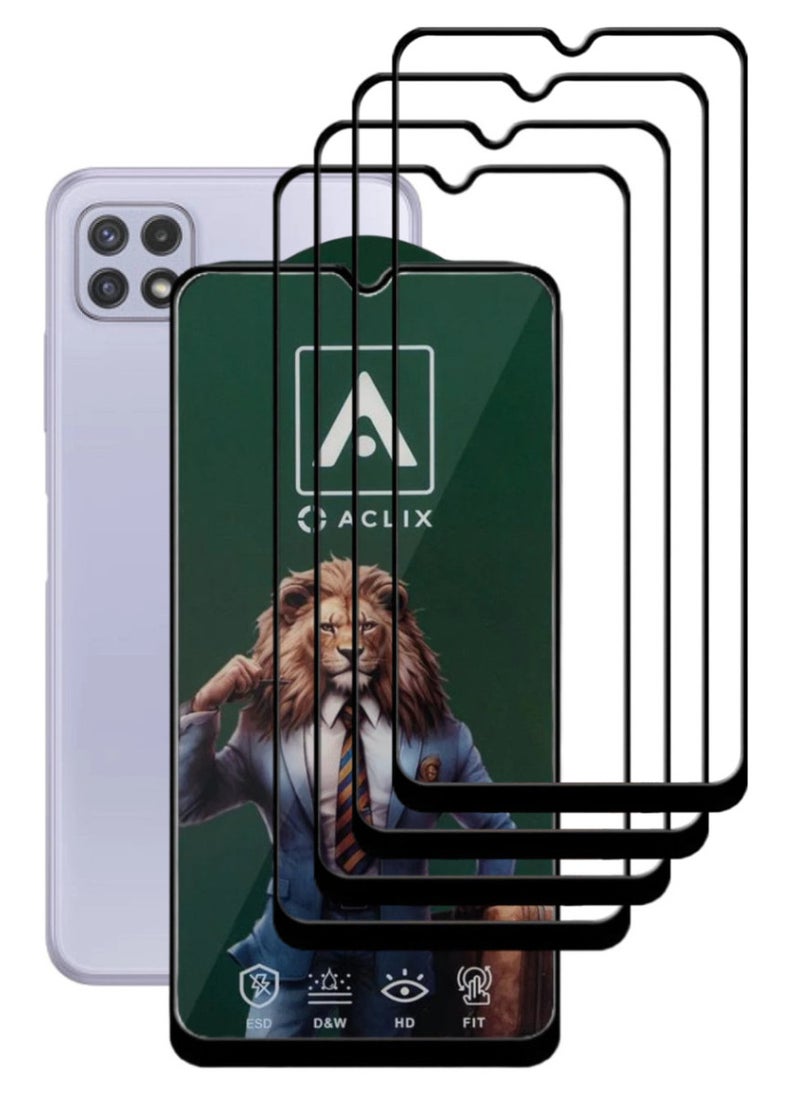 ACLIX 4 Pieces Antistatic ESD Dustproof Premium Quality High Definition Tempered Glass Screen Protector Designed For Samsung Galaxy A22 5G - Image 1