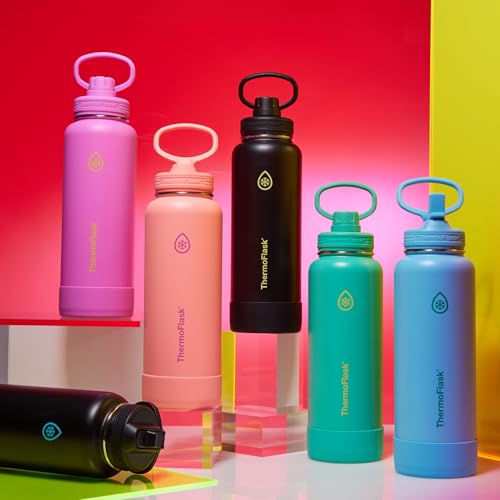 ThermoFlask Insulated Water Bottle with Spout Lid (40 oz, Electric Eclipse) - Leakproof, Stainless Steel Water Bottle for Cold & Hot Drinks, Travel & Daily Hydration - Image 5