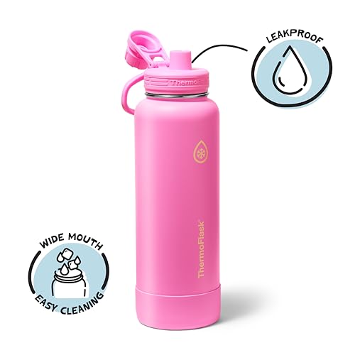 ThermoFlask Insulated Water Bottle with Spout Lid (40 oz, Electric Eclipse) - Leakproof, Stainless Steel Water Bottle for Cold & Hot Drinks, Travel & Daily Hydration - Image 3