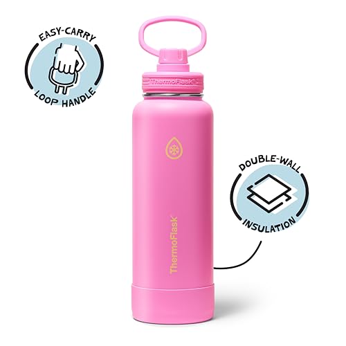 ThermoFlask Insulated Water Bottle with Spout Lid (40 oz, Electric Eclipse) - Leakproof, Stainless Steel Water Bottle for Cold & Hot Drinks, Travel & Daily Hydration - Image 2