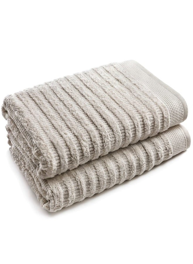 Softerry Pure Organic Cotton Bath Towel Set - 100% Soft Cotton - Extra Absorbent and Durable - 500 GSM Quick Dry - Luxury Hotel & Spa Quality - Fade Resistant - Eco Friendly (Khaki, Set of 8) - Image 1