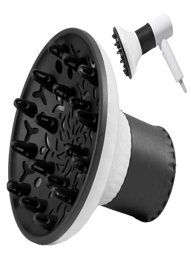 Excefore EXCEFORE, Hair Diffuser Attachment, Adjustable Hair Dryer Diffuser for Natural Wave Frizz Free Curls Hair, Professional Portable Salon Tool - Image 1