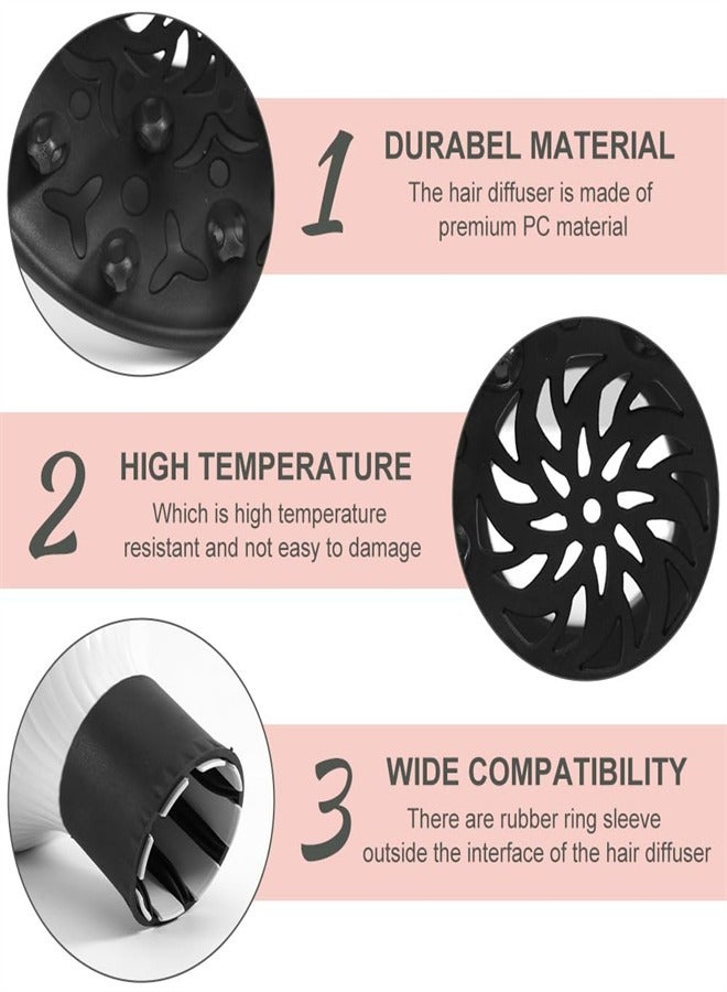 Excefore EXCEFORE, Hair Diffuser Attachment, Adjustable Hair Dryer Diffuser for Natural Wave Frizz Free Curls Hair, Professional Portable Salon Tool - Image 3