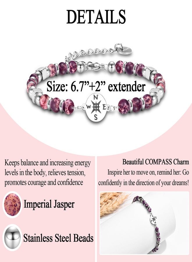FIEEFX High School Graduation Gifts for Her Girls Graduation Gifts 2026 High School Compass Bracelet Jewelry with Graduation Card for Girls Her Daughter Granddaughter Niece Friends - Image 4