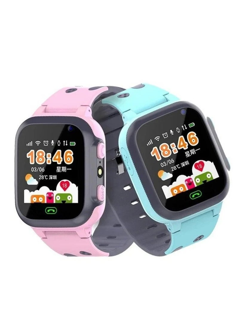 Denx Kids Smart Watch Phone With SIM Card Slot Pink  - Image 1