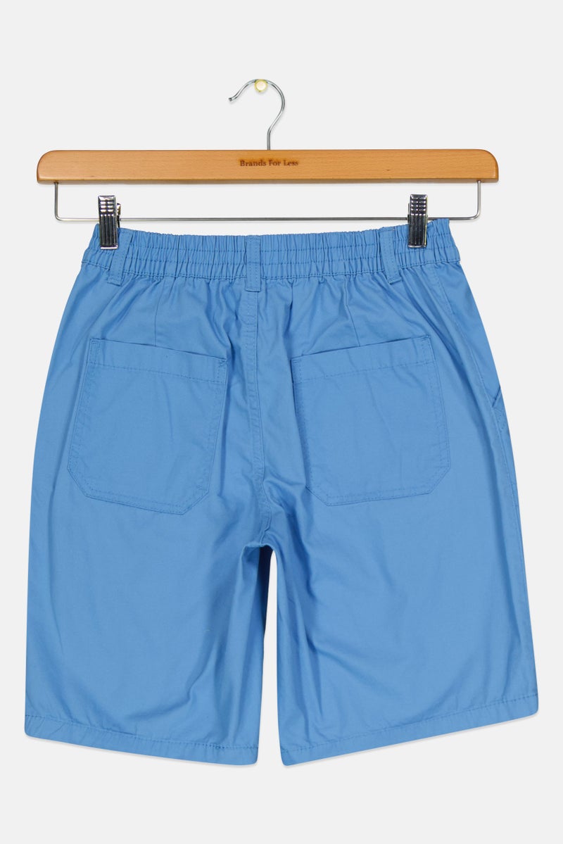 Cool Club Kids Boy Solid Basic Shorts, Blue - Image 2