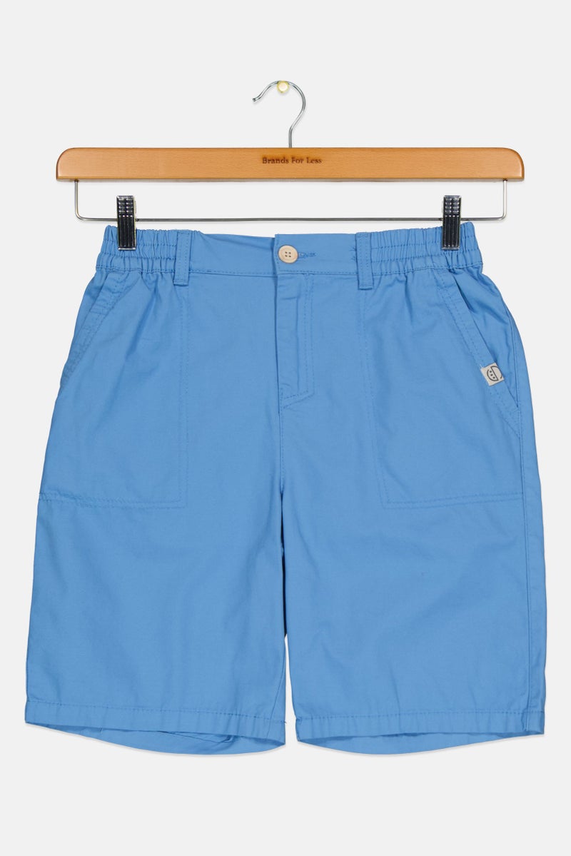 Cool Club Kids Boy Solid Basic Shorts, Blue - Image 1