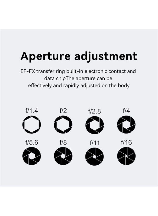 EF-FX Lens Adapter Auto-Focus Lens Speedbooster Converter Ring Compatible for EF/EF-S Mount,Sigma Lens Mount and Fuji X Mount Mirrorless Camera Lens