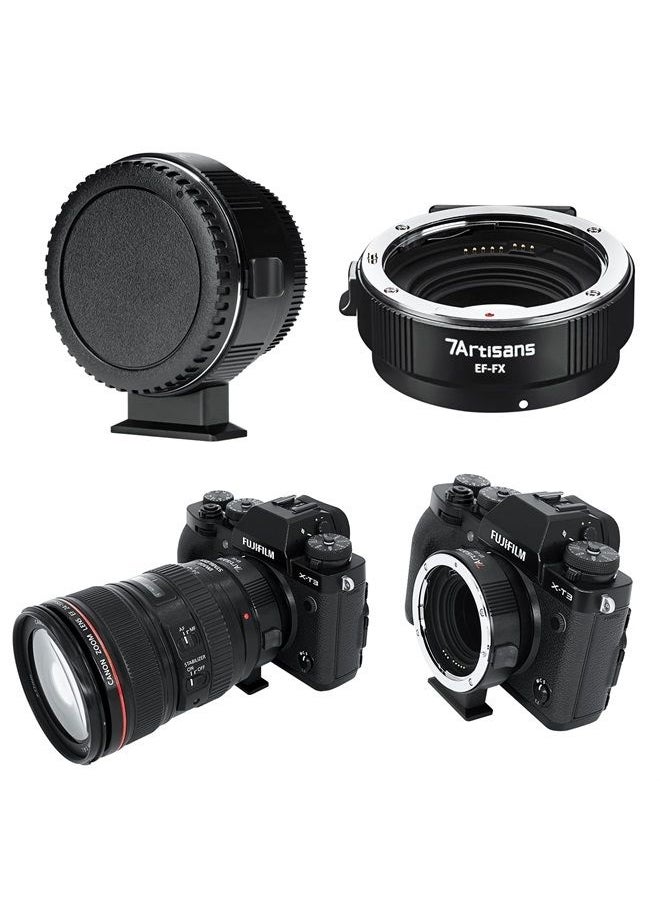 EF-FX Lens Adapter Auto-Focus Lens Speedbooster Converter Ring Compatible for EF/EF-S Mount,Sigma Lens Mount and Fuji X Mount Mirrorless Camera Lens