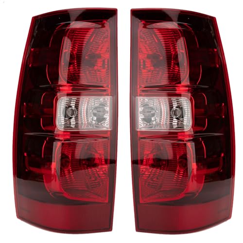 MiKaFex Tail Light Assembly Compatible With 2007-2014 Chevy Tahoe Suburban Driver and Passenger Side Rear Brake Lamps With Bulb Inside And Wiring Harness Replaces# GM2800196 25862701 - Image 1