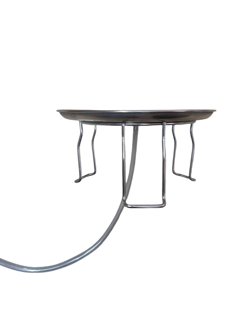 Gladnes Stainless Steel Chrome Plated Fancy Water Matka and Pot Stand with dish Plate Matka Stand Pot Stand Matka rack For kitchen - Image 5