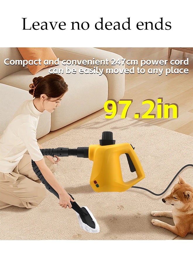 DUNISO Handheld Steam Cleaner, Multifunctional High Temperature Pressurized Steam Cleaner, With 10 Pcs Accessories, Suitable For Range Hood, Gas Stove, Glass, Doors And Windows, Sofa - Image 4