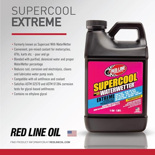 Red Line 80205 Supercool Extreme Powersports Coolant Fortified with WaterWetter - 1/2 Gallon - Image 3