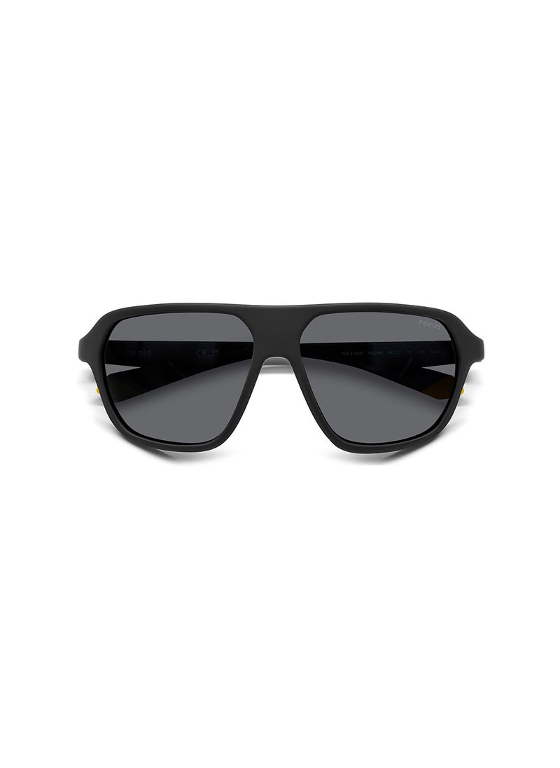 Polaroid - Unisex Polarized Rectangular Sunglasses - Pld 2152/S Black Millimeter - Lens Size: 59 Mm - Image 1