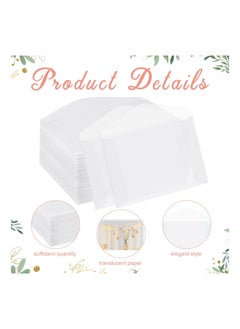 SYOSI 100 Pcs Glassine Envelopes, Tissue Seed Envelopes, Coin Envelopes, Clear Envelopes, for Collecting Lottery Ticket Stamp Card Coin Gift Wedding Guest Favor Supplies, 4.25 x 2.5 Inches  - Image 1
