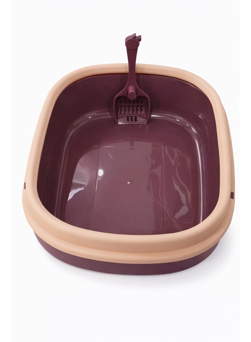 Cat Litter Box with Scoop, XL Size, 3 Color Options Available - Image 1