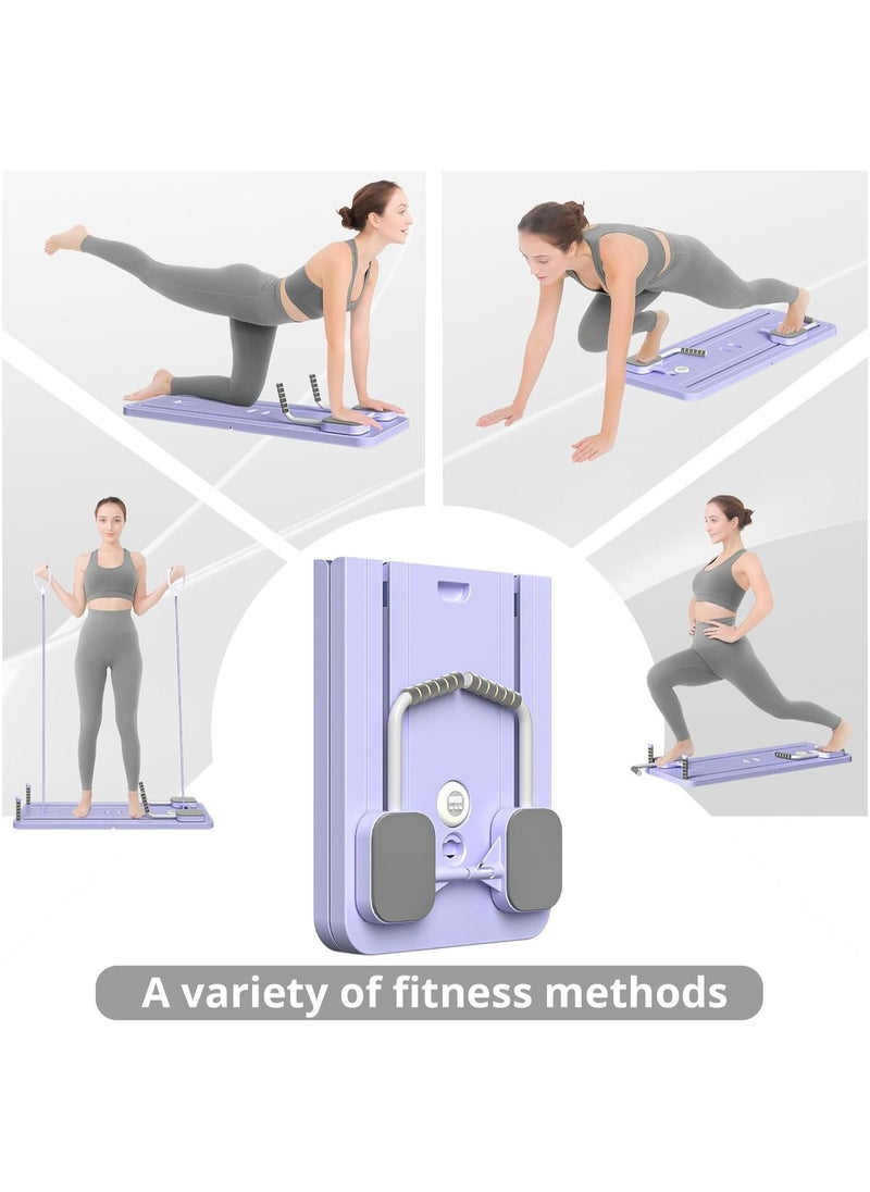 Soofam - Pilates Reformer Set, Multi-Purpose Foldable Pilates Reformer Board for Home, 5 in 1 Pilates Sliding Board - Image 1