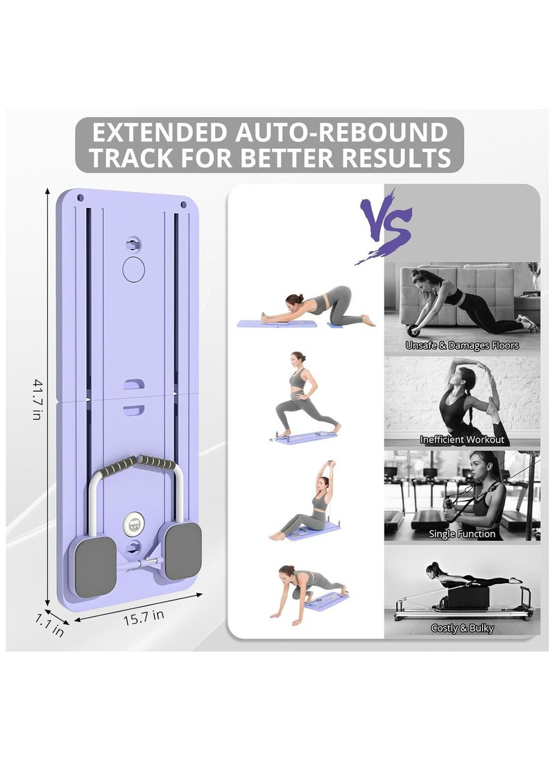 Soofam - Pilates Reformer Set, Multi-Purpose Foldable Pilates Reformer Board for Home, 5 in 1 Pilates Sliding Board - Image 1