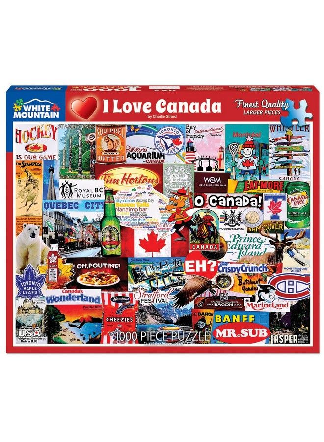 WHITE MOUNTAIN Puzzles I Love Canada1000 Piece Jigsaw Puzzle - Image 3