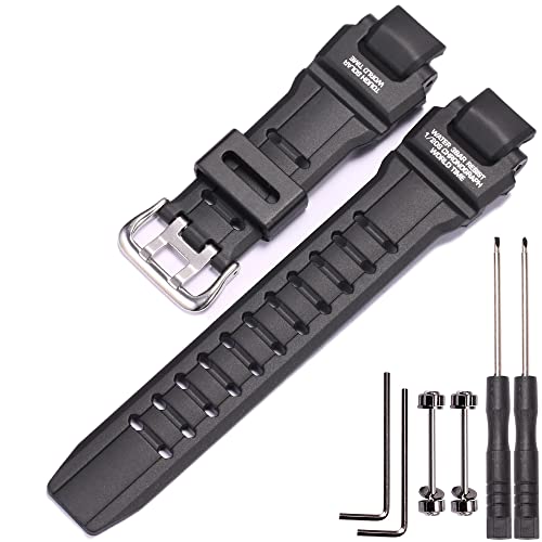 MCXGL Rubber Strap Compatible with Casio GW-4000 GA-1000 GW-A1000 Watch Replacement Resin Band Men' Sports Waterproof Black Bracelet - Image 1