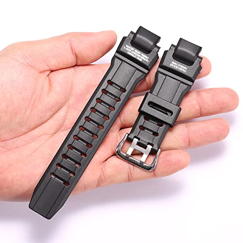 MCXGL Rubber Strap Compatible with Casio GW-4000 GA-1000 GW-A1000 Watch Replacement Resin Band Men' Sports Waterproof Black Bracelet - Image 5
