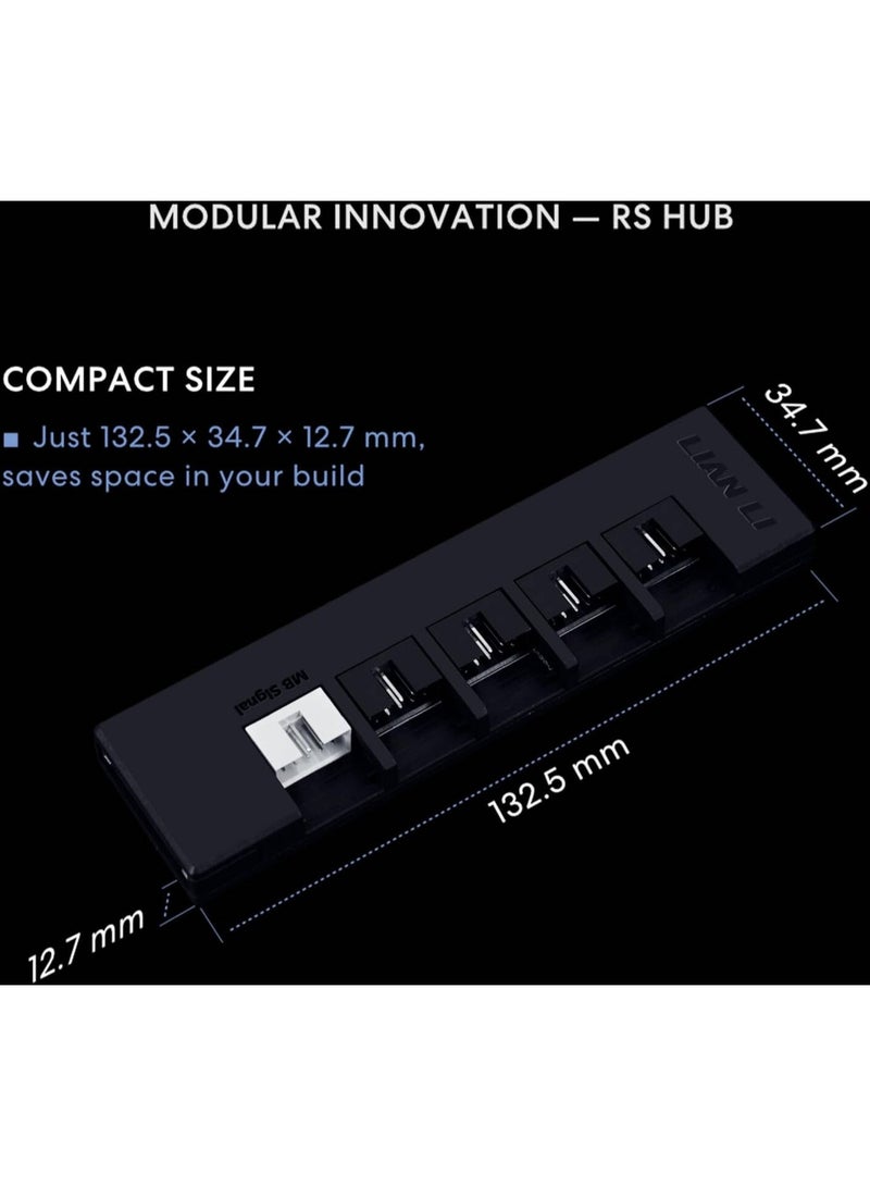 ليان لي مزود طاقة RS Rotational Shift معياري بالكامل، 1200 واط، كفاءة 80+ ذهبية، مروحة تبريد صامتة 135 مم، مكثفات EPCOS ألمانية صناعية، جاهز لـ ATX 3.1 و PCIe 5.0، مدخل تيار متردد قابل للدوران 90 درجة، أسود | RS1200G.BH00 - Image 2